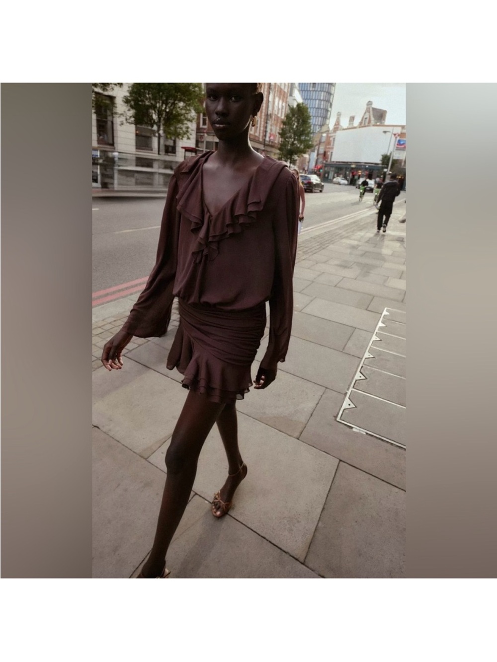 Zara Short Ruffled Dress - Picture 2 of 2